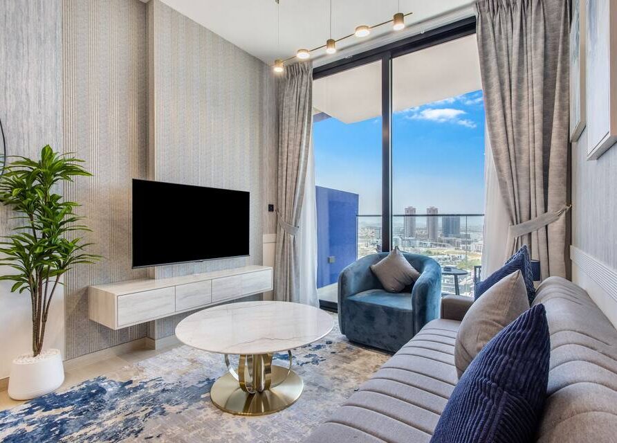 Luxury 1BR in Binghatti Crest, JVC 13 svg%3E